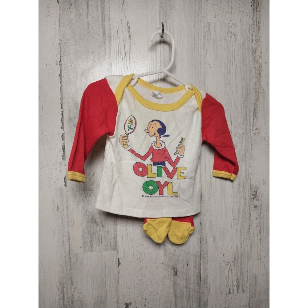 Vintage Olive Oyl 2 Piece Baby Set 12 Mo.